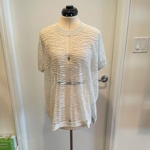 ALLSAINTS Sheer Zebra Pattern Top - Size Medium.
